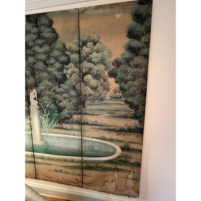 Antique Looking Four Panel Work on Paper For Sale In Richmond - Image 6 of 10