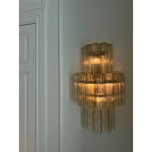 Amber Murano Glass Wall Lamps, Set of 2 For Sale - Image 12 of 12
