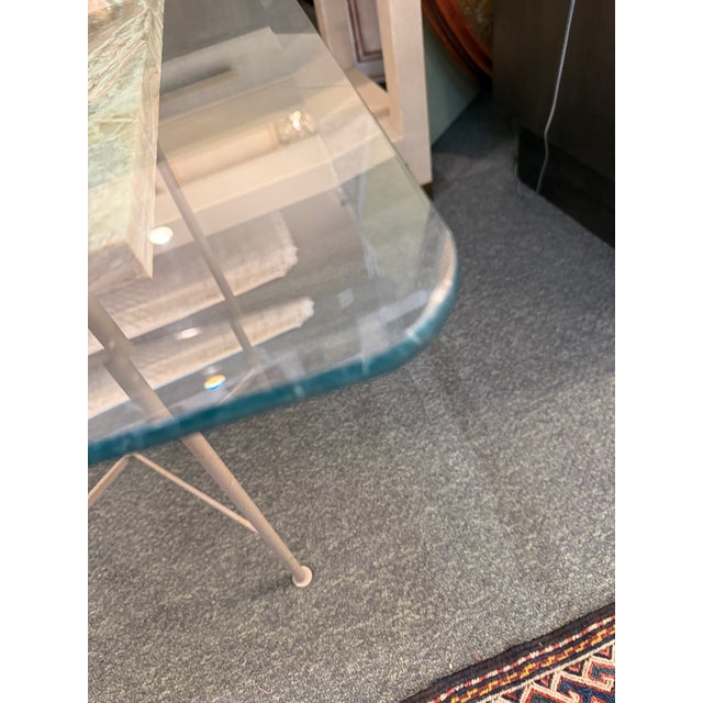 Green Onyx + Steel Side Table For Sale - Image 10 of 12