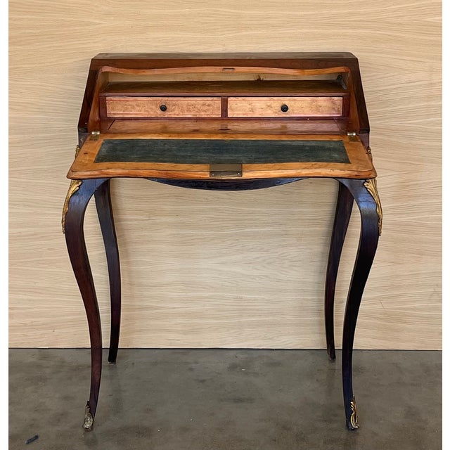 Brown 19th Century Spanish Baroque Style Oak Library Table or Desk, 1890 For Sale - Image 8 of 13