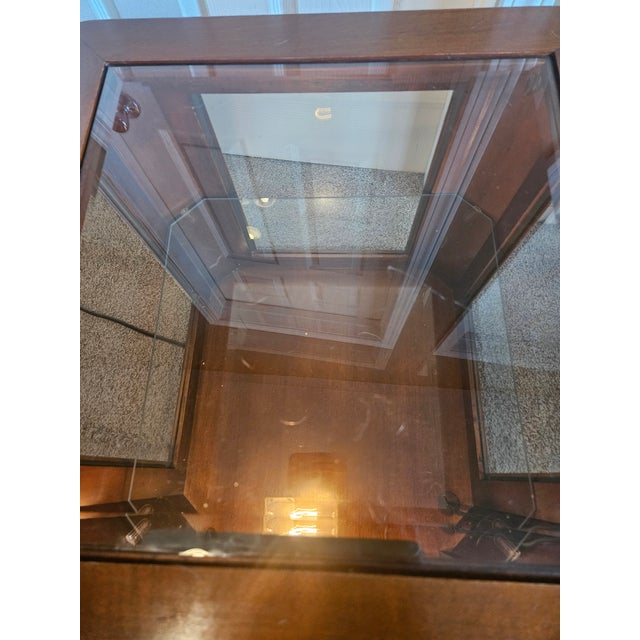 Lighted Glass Table Curio China Display Table Cabinet For Sale - Image 10 of 13