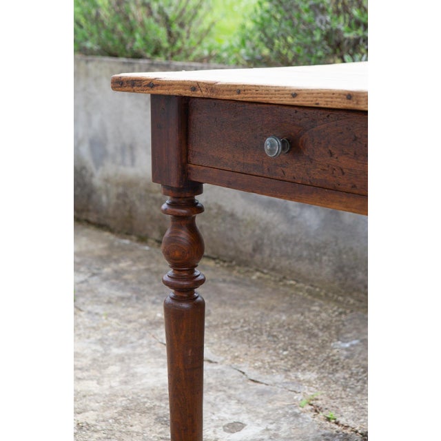 Antique Farmhouse Kitchen Table in Pine, France, 1880-1910 For Sale - Image 12 of 14