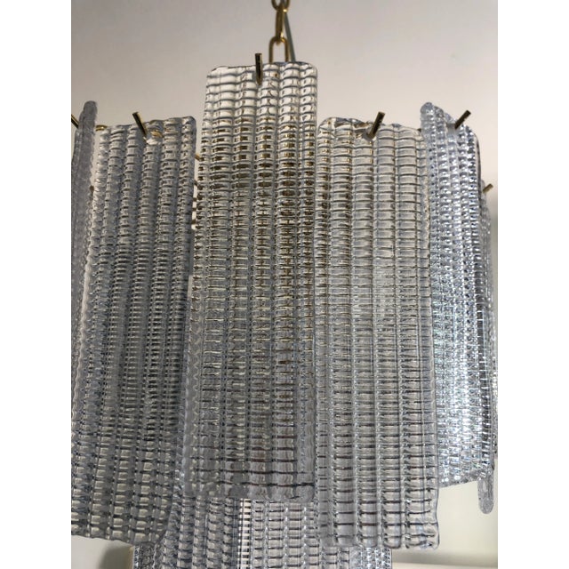 Murano Italian Sputnik Murano Glass "Listelli" Chandelier For Sale - Image 4 of 12
