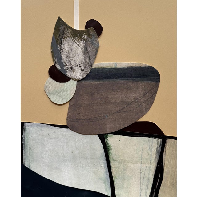 2020s "Vessel 5" Original Mixed-Media Framed Collage on Paper by Zac Woodiel For Sale - Image 5 of 11