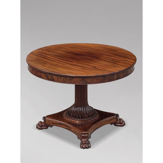 Brown French Charles X Mahogany Centre Table, 1830s For Sale - Image 8 of 12