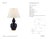 Chapman & Myers by Visual Comfort Signature Yue Double Gourd Table Lamp in Denim with Linen Shade Designer: Chapman &...