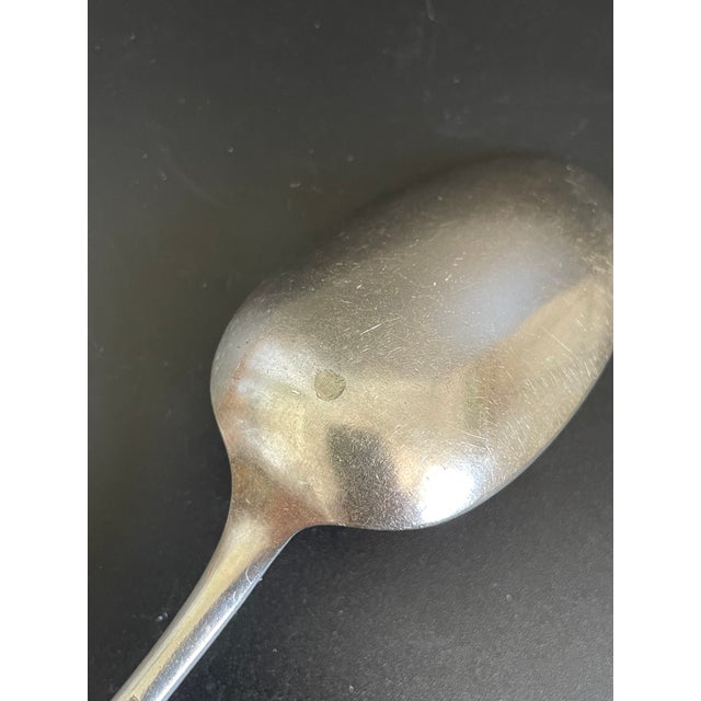 Silver Antique 1847 Rogers Bros Lily Silverplate 1874 Serving Spoon - Mono B For Sale - Image 8 of 8