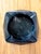 Beautiful Heavy Large Mid-Century Modern Black Marble Catch-all Ashtray with lovely white veining. This is a solid piece...