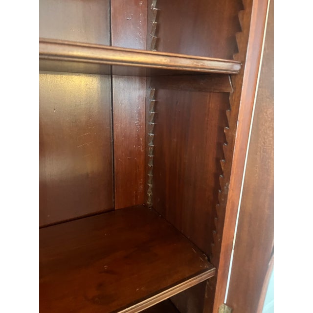 19th C. Empire Flame Mahogany Secretary Bookcase For Sale - Image 4 of 15
