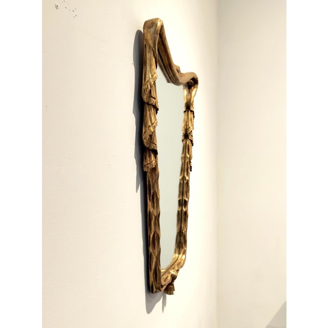 Mid-Century Modern Hollywood Regency Guilded Fairy Tale Mirror For Sale - Image 3 of 9