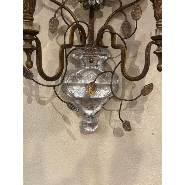 Transparent Pair of Italian Banci Firenze Bagues Style Sconces For Sale - Image 8 of 8