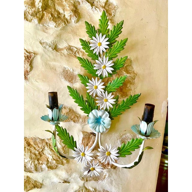 Attr Banci Firenze is often cited as the leading manufacturer of Italian painted metal floral lighting from the 1960s,...