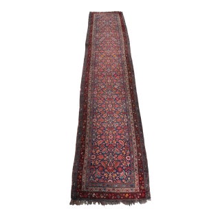 Antique Long Kurdish Runner Rug, 1800s For Sale