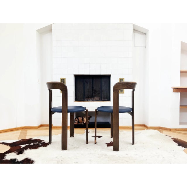 Beautiful Condition, Upholstered Stackable Dining Chairs by Bruno Rey for Dietiker- One Chair (3 Available) For Sale - Image 10 of 10