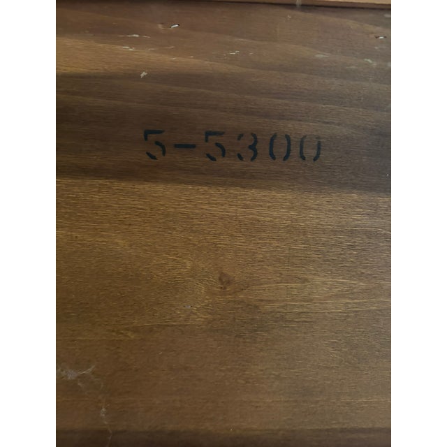 Wood Vintage Henredon Heritage Walnut Italian Provincial - Highboy 5-Drawer (5300 Series) For Sale - Image 7 of 7