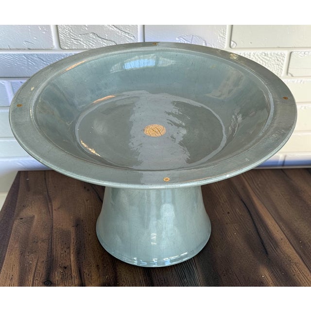 1980s Large Gary McCloy Modernist Art Pottery Tazza or Compote For Sale In Los Angeles - Image 6 of 8
