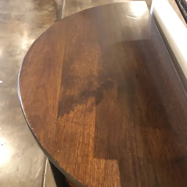 Italian Demi Lune Walnut Etagere Table For Sale In Dallas - Image 6 of 12