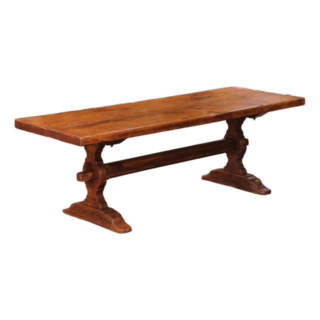 19th Century French Louis XIII Oak Refectory Monastery Dining Table For Sale