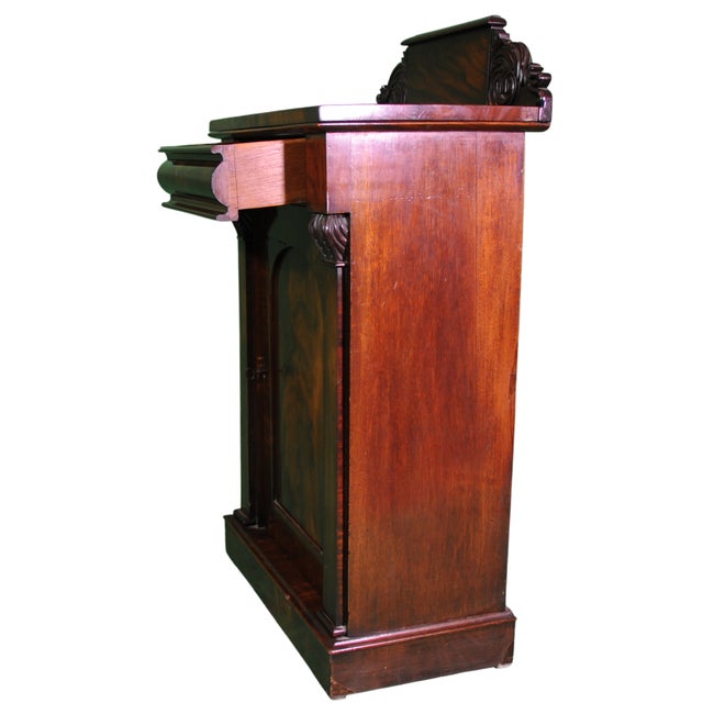 Wood Late Empire Style Mini Bar Cabinet For Sale - Image 7 of 9