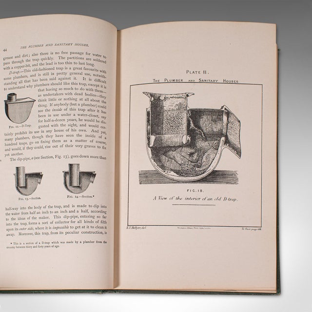 Antique Reference Book the Plumber and Sanitary Houses, English, Victorian, 1877 For Sale - Image 6 of 12