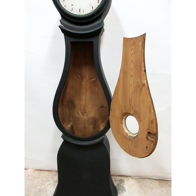 Contemporary Midnight Black Swedish Mora Clock For Sale - Image 3 of 6