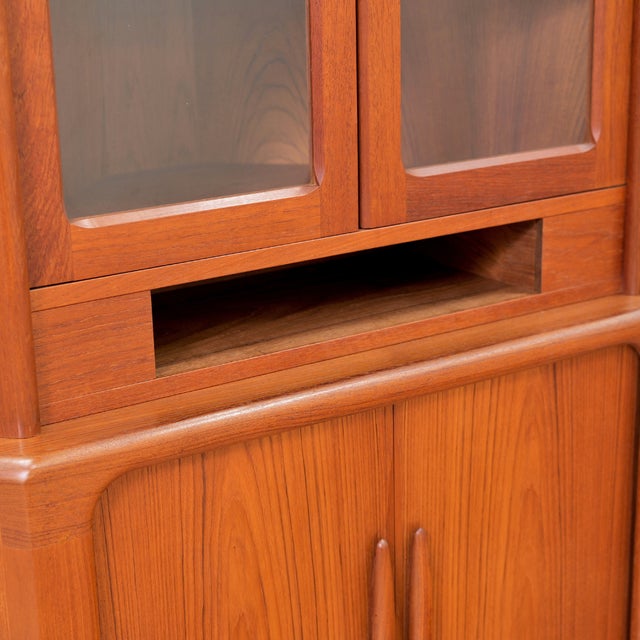 Brown Mid Century China Cabinet Corner Bar by Dyrlund of Denmark For Sale - Image 8 of 12