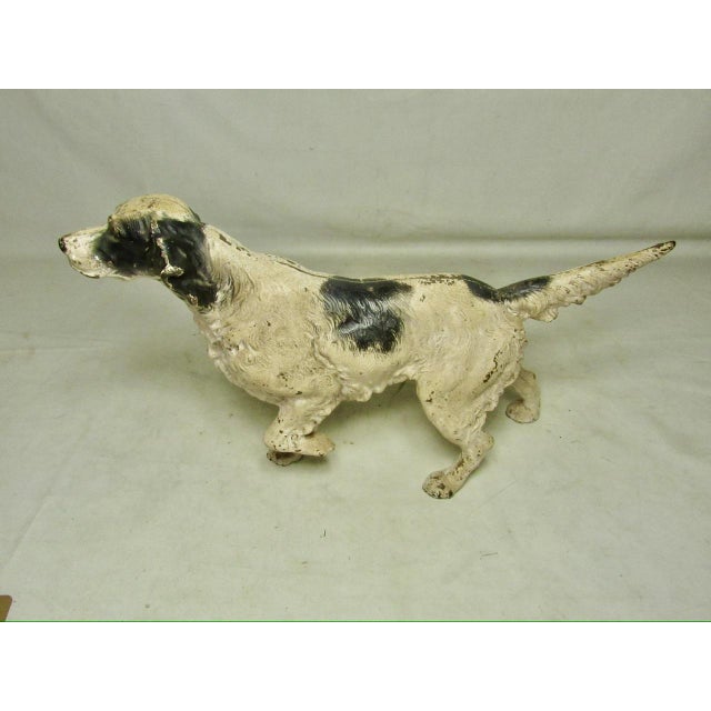 Vintage Hubley Cast Iron English Setter or Pointer Dog Doorstop For Sale - Image 10 of 17