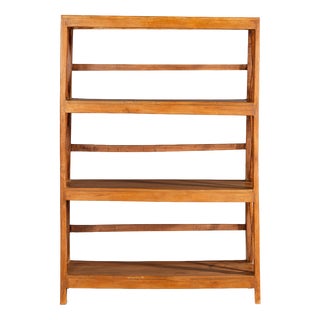 Vintage Indian Cross Brace Bookshelf, 1970s For Sale