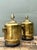 Wood Vintage Brass Medallion Ring Lamps - A Pair For Sale - Image 7 of 12