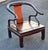An Exquisite Pair of Ming Style Solid Rosewood Horse Shoe Lounge Chairs Measures 28" in width, 26" in depth and 30" in...