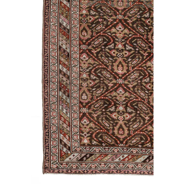 Antique Persian Malayer Runner Rug c1920 One-of-a-Kind Dimensions: 4' x 19'2" Material: Wool, cotton Construction: Hand...