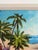 Vintage Signed M. Bryson Tropical Beach Palm Tree Landscape Painting, Framed For Sale In Orlando - Image 6 of 17
