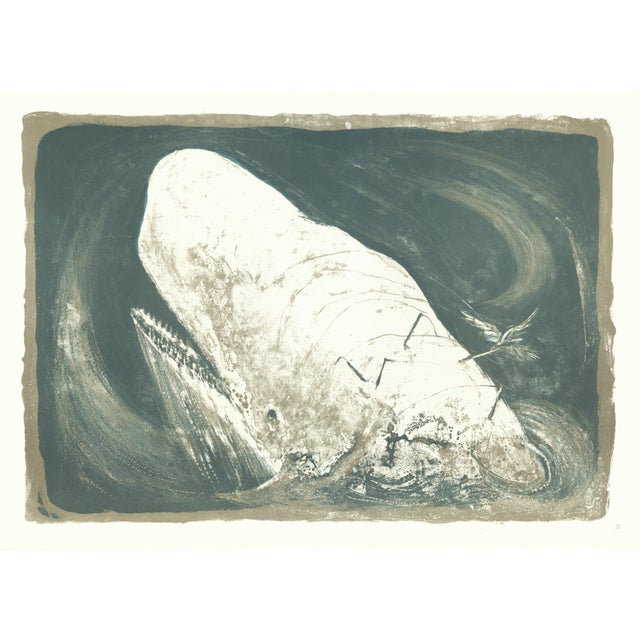 1968 "Moby Dick" Lithograph by Benton Spruance "The Whiteness of the Whale" For Sale
