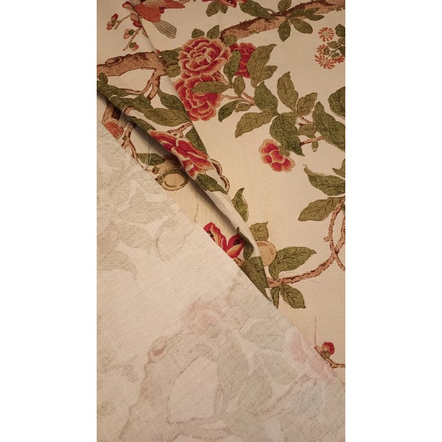 Gp & J Baker Linen Fabric "Chinese Eldon" 6 Yards For Sale - Image 10 of 10
