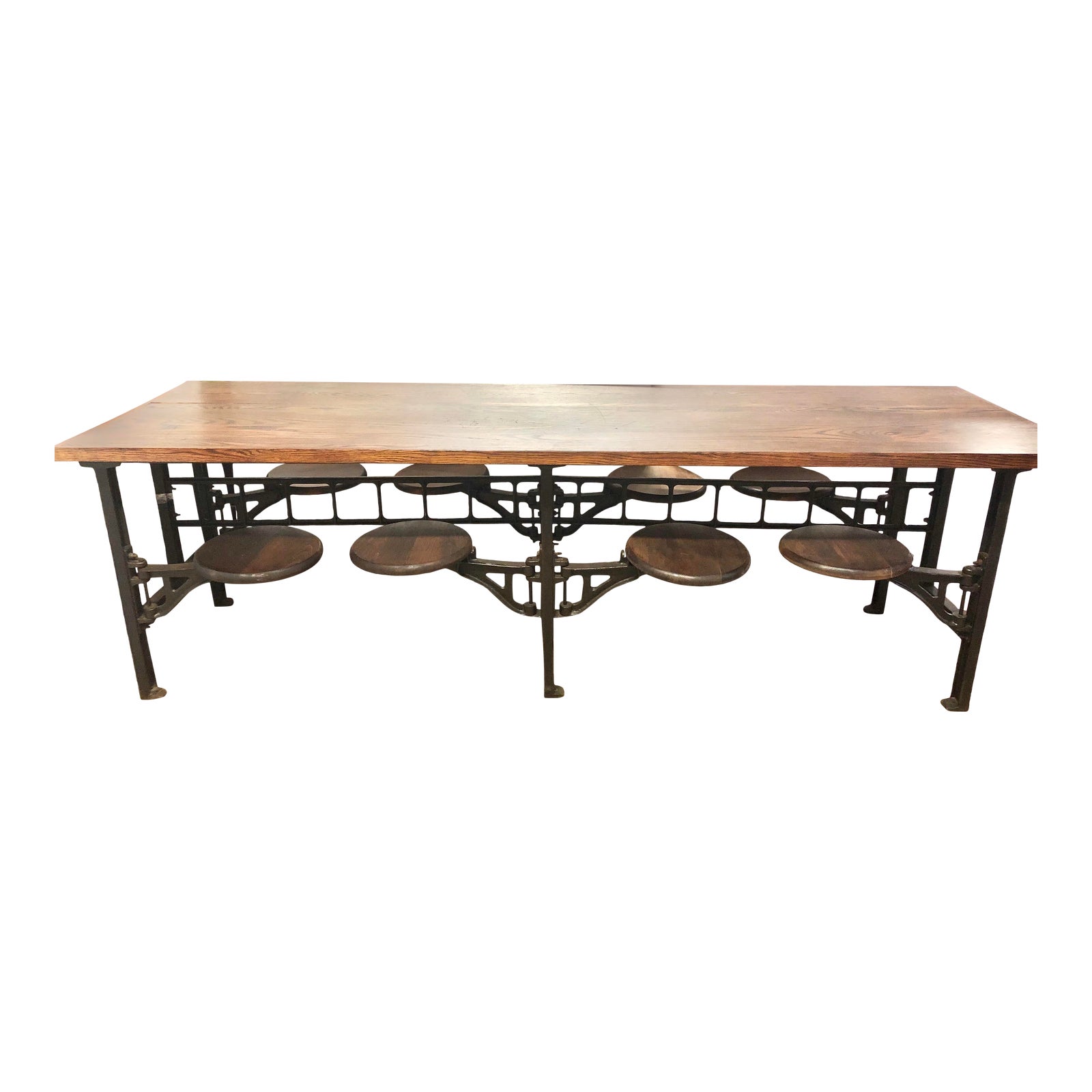 1920s American Table 8 Swing Out Lunchroom Table Chairish
