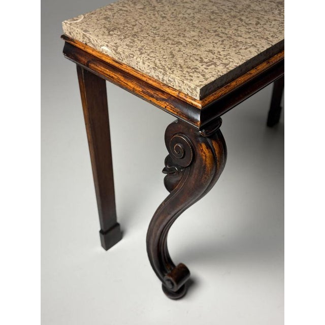 English Console Table with Marble For Sale - Image 11 of 18