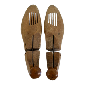Vintage Wooden Shoe Stretchers With Slotted Toes, 1950s–1960s