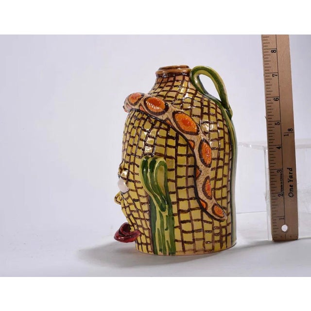 Folk Art Face Jug by Stacy Lambert For Sale - Image 4 of 4