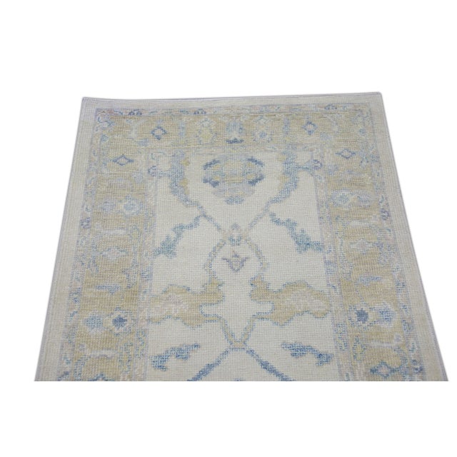Modern Turkish Oushak Rug 3'1" x 14'3" For Sale In Houston - Image 6 of 8