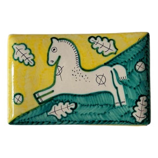 1960s Italian Ceramic Lidded Box For Sale