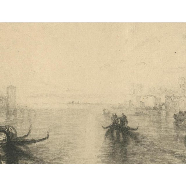 A. Brunet-Debaines, Gondolas on the Venetian Lagoon, 1880, Etching For Sale - Image 6 of 9