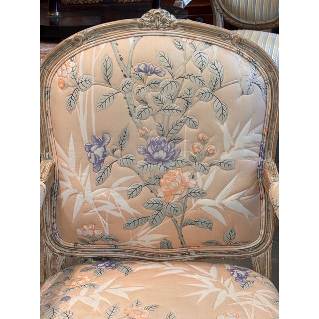 1950s Pair of Louis XV Style Fauteuils For Sale - Image 9 of 11
