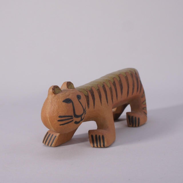 Afrika Collection Tiger in Ceramic by Lisa Larson for Gustavsberg, 1964, in Flawless conditions. Designed 1960 to 1969...