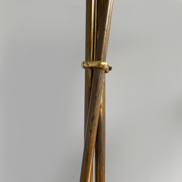 Mid-Century Modern Italian Chandelier in Glass and Brass, 1950s For Sale - Image 17 of 18