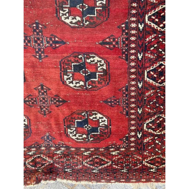 1930s Vintage Bokhara Afghan Rug For Sale - Image 5 of 14