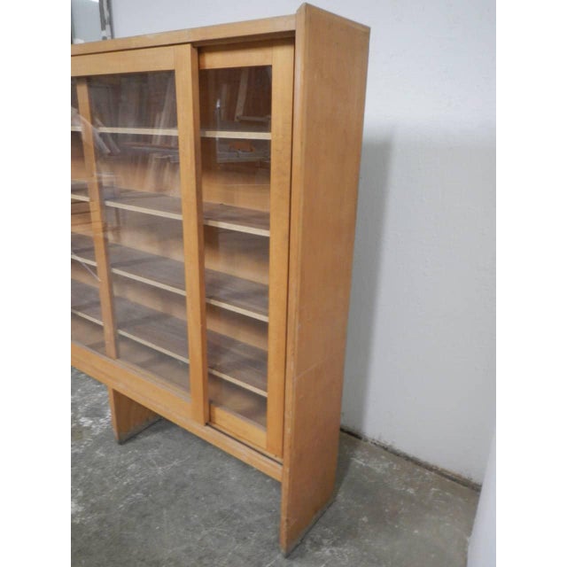 Wood Fir Blockboard Bookcase, 1970s For Sale - Image 7 of 13