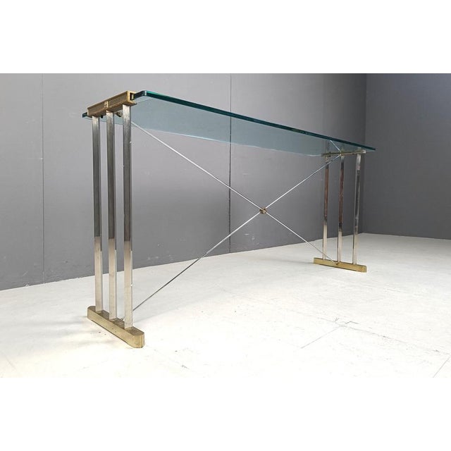 Gold Console Table by Peter Ghyczy, 1970s For Sale - Image 8 of 12