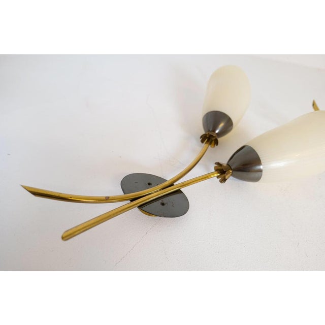 Mid-Century Brass and Opaline Wall Lamps from ASEA, Sweden, 1950s, Set of 2 For Sale - Image 12 of 16