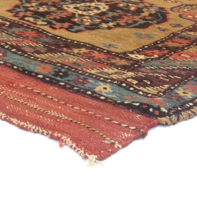 Antique N.west Camel Hair Persian Bakhshaish , 3'5" X 10'1" For Sale In New York - Image 6 of 6
