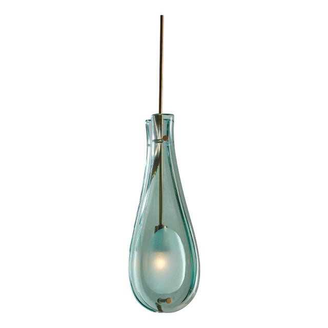 ‘2259' Glass Pendant Light by Max Ingrand for Fontana Arte, Italy 1960s For Sale